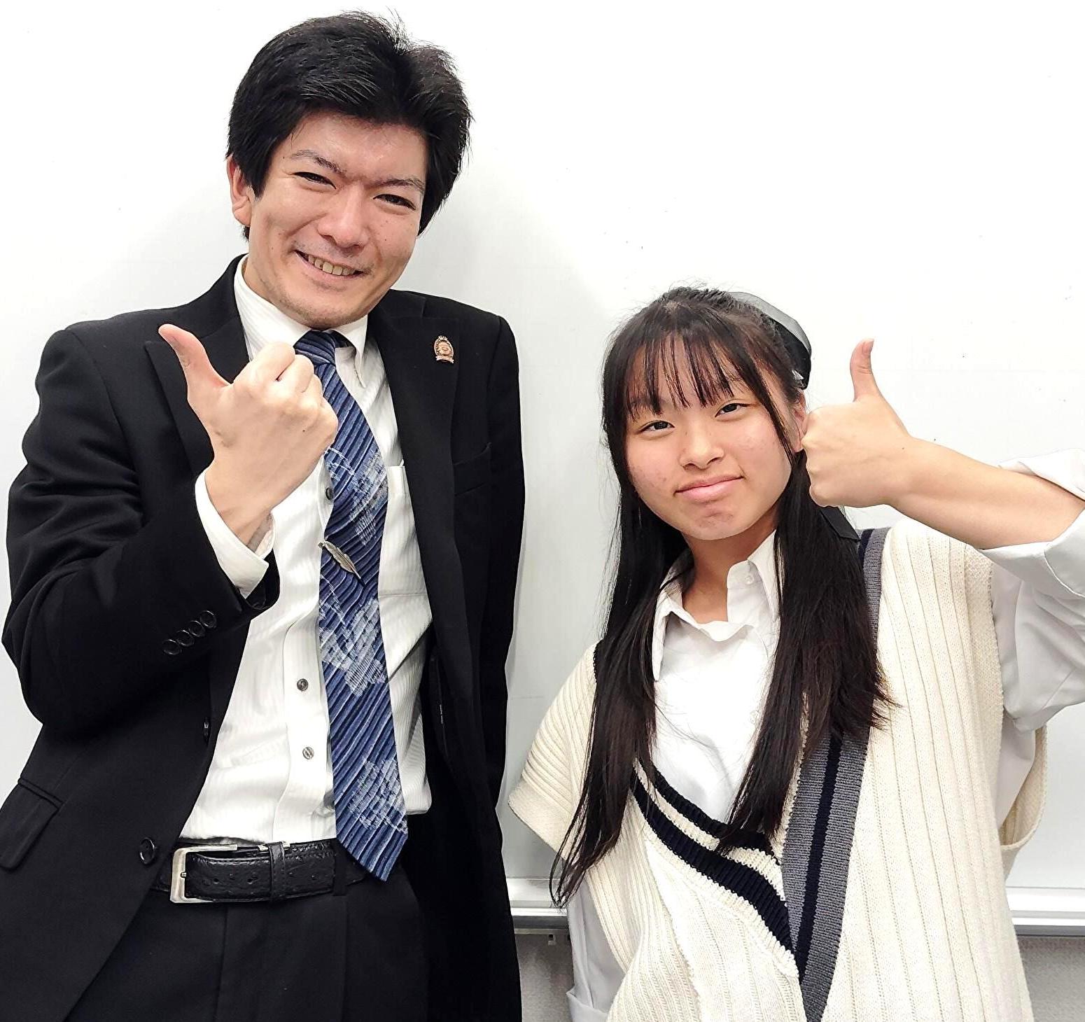 【社会23点以上アップ!】<br>小山台中 3年 石野 愛佳さん